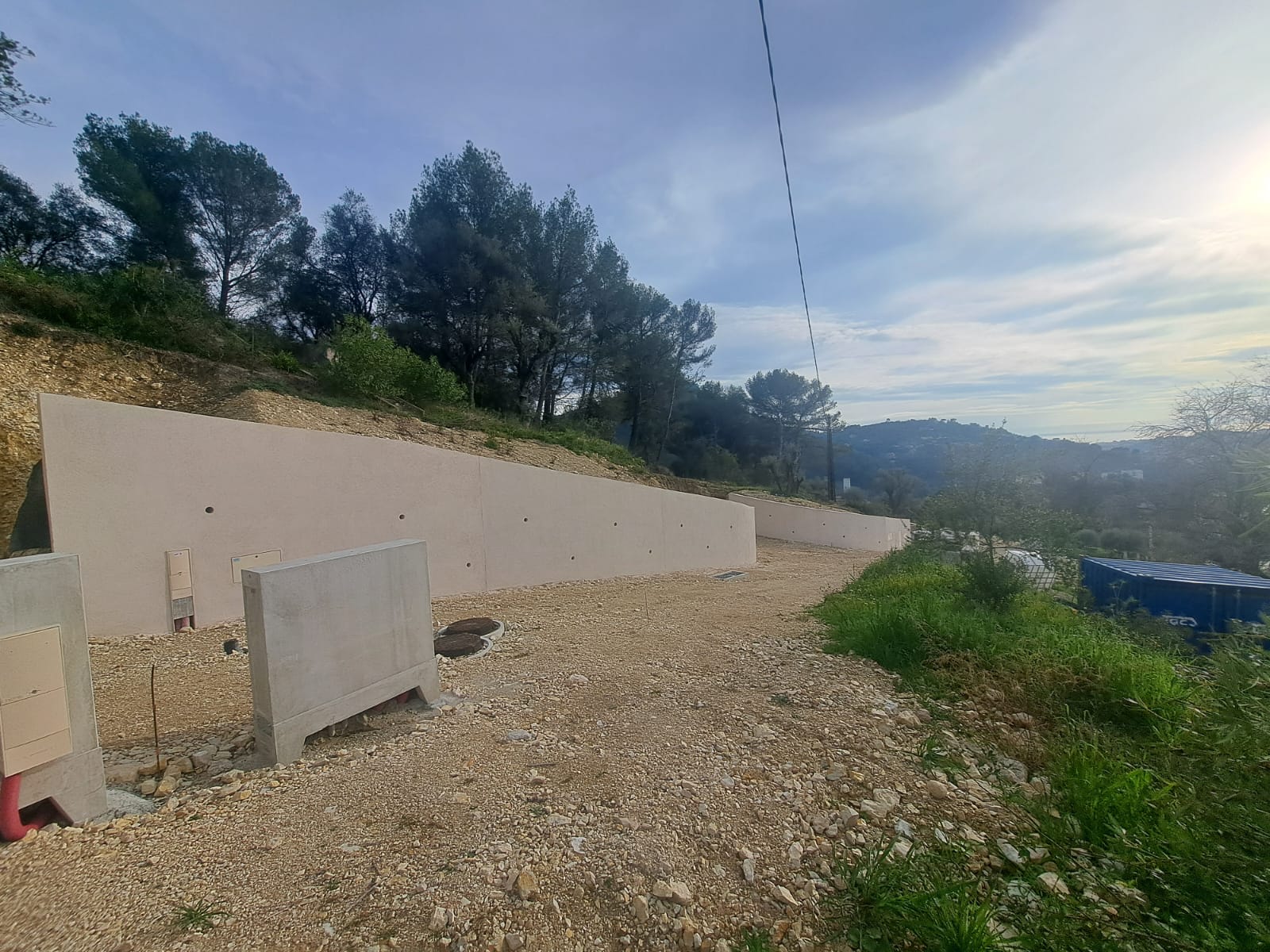 Mur de soutènement à Nice